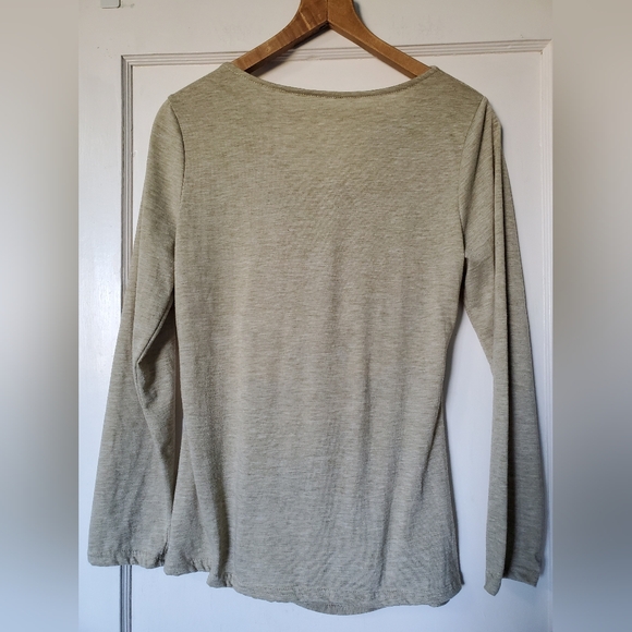 Cowl Neck Button Detail Ruched Cute Long Sleeve Sweater πβ - Picture 2 of 4